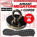 Aimant NEODYME 400kg + corde