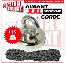 Aimant Néodyme (110 Kg) + Corde 30m