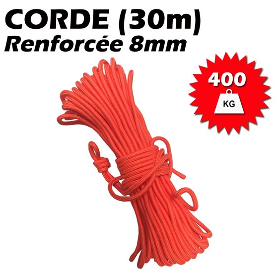 Corde renforcée 8mm (30mètres)