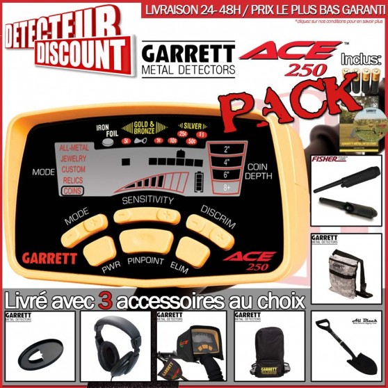Garrett ACE 250 + 3 accessoires au choix