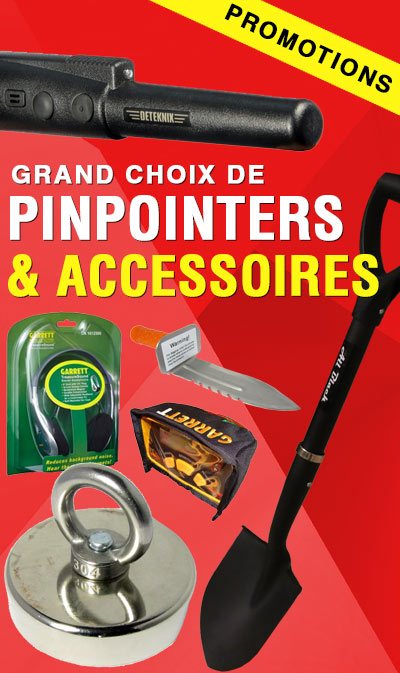 pinpointers et accessoires de détecteur en promotion